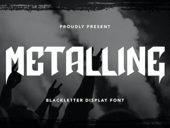 Metalline - Blackletter Display Font Yazı Tipi