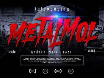 Metalmol Horror Metal Font Yazı Tipi