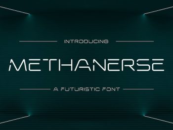 Methanerse - A Futuristic Font Yazı Tipi