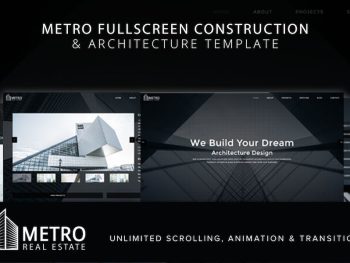 Metro Fullscreen Architecture Template Yazı Tipi