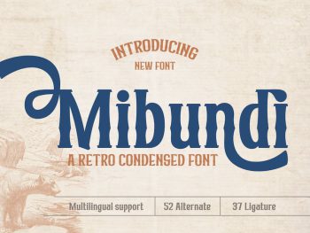 Mibundi | Retro Condensed Font Yazı Tipi