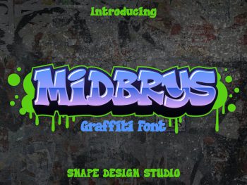 Midbrys - Graffiti Font Yazı Tipi