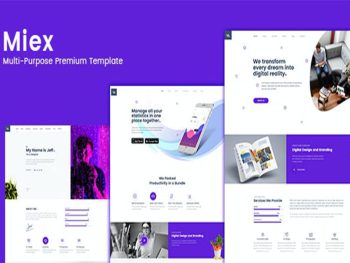 Miex - One Page Agency Template Yazı Tipi