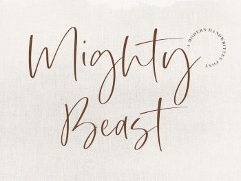 Mighty Beast - Handwritten Script Font Yazı Tipi