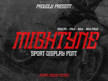 Mightyne - Sport Font Yazı Tipi
