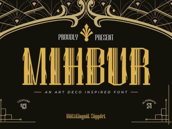Mihbur | Art Deco Font Yazı Tipi