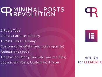 Minimal Posts Revolution For Elementor Plugin WordPress Eklentisi