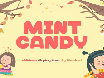 Mint Candy - Kids Display Font Yazı Tipi