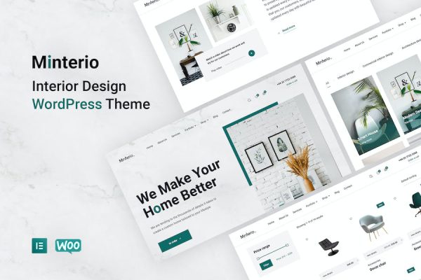 Minterio - Interior Design Elementor WordPress Teması