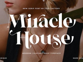 Miracle House - Modern and Elegant Serif Typeface Yazı Tipi
