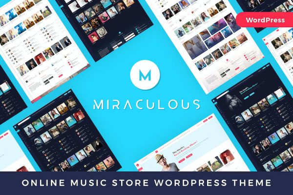 Miraculous - Online Music Store WordPress Teması