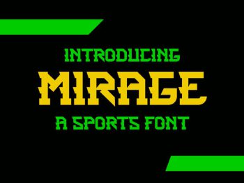 Mirage sports Display Font Yazı Tipi