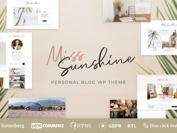 Miss Sunshine - Lifestyle & Beauty Women Blog WordPress Teması