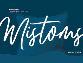 Mistoms Handwritten Script Font Yazı Tipi