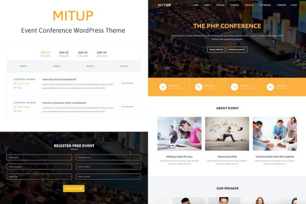 MitUp - Event & Conference WordPress Teması