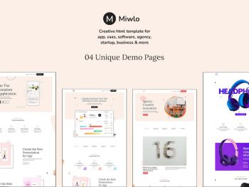 Miwlo - Landing Page HTML Template Yazı Tipi