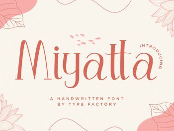 Miyatta - Lovely Handwritten Font Yazı Tipi