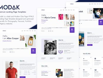 Modak One Page HTML Template Yazı Tipi