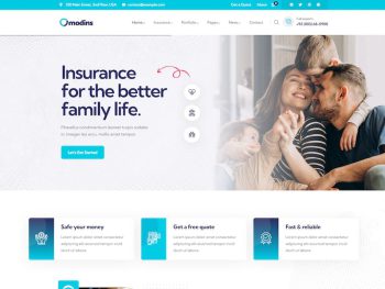 Modins - Insurance & Finance WordPress Teması