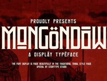 Mongondow Display Typeface Font Yazı Tipi