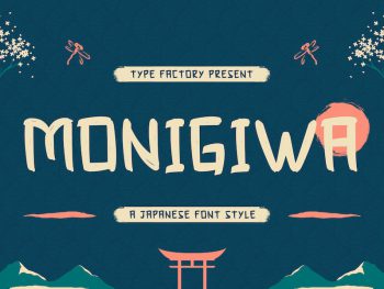 Monigiwa - Japanese Font Style Yazı Tipi