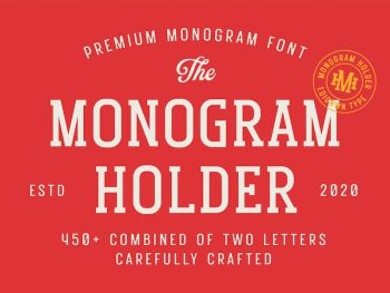 Monogram Holder - Display Font Yazı Tipi