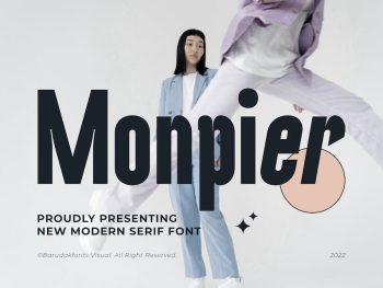 Monpier - Sans Bold Condensed Displat Font Yazı Tipi