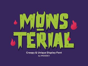 Mons Terial - Spooky Font Style Yazı Tipi