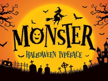Monster - Halloween Typeface Font Yazı Tipi