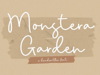 Monstera Garden - Handwritten Script Font Yazı Tipi