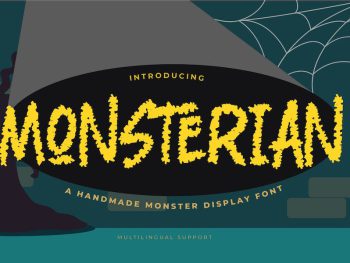 Monsterian - Handmade Moster Display Font Yazı Tipi