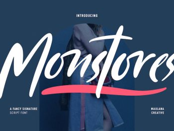 Monstores Fancy Signature Script Font Yazı Tipi