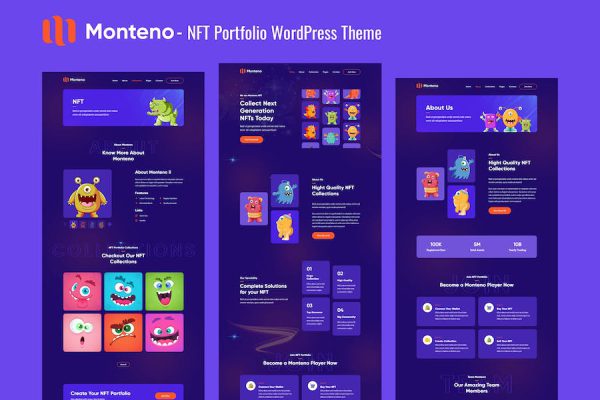 Monteno - NFT Portfolio WordPress Teması