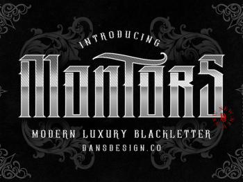 Montors Modern Blackletter Font Yazı Tipi