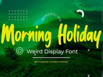 Morning Holiday - Weird Display Font Yazı Tipi