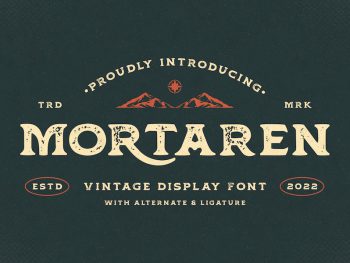 Mortaren - Vintage Display Font Yazı Tipi