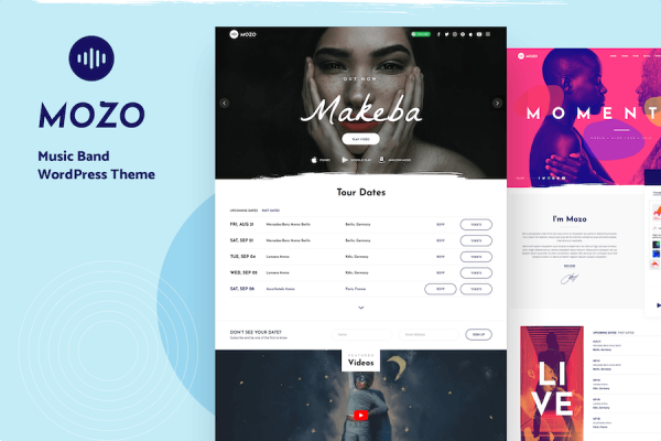 Mozo - Music WordPress Teması