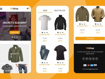 Mshop - eCommerce Mobile Template Yazı Tipi