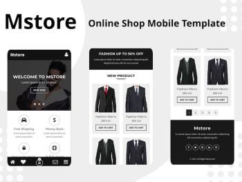 Mstore - Online Shop Mobile Template Yazı Tipi