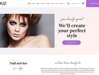 Muji - Beauty Shop & Spa Salon WordPress Teması