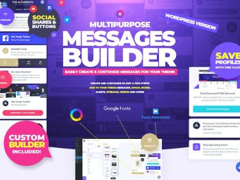 Multipurpose Messages and Social Share Builder WordPress Eklentisi