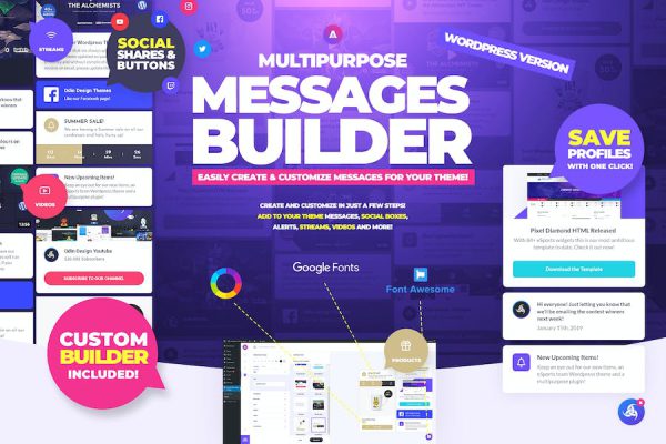 Multipurpose Messages and Social Share Builder WordPress Eklentisi