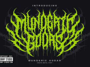 Munderic Godas - Death Metal Font Yazı Tipi