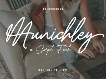 Munichly Signature Script Font Yazı Tipi