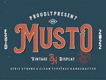 Musto - Vintage Display Yazı Tipi