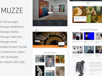 Muzze - Museum Art Gallery Exhibition WP Themes WordPress Teması