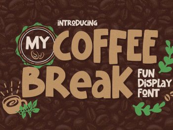 My Coffee Break - Fun Display Font Yazı Tipi