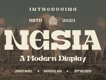 NESIA - A Modern Display Font Yazı Tipi