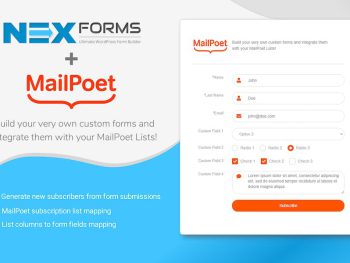 NEX-Forms - MailPoet Add-on WordPress Eklentisi