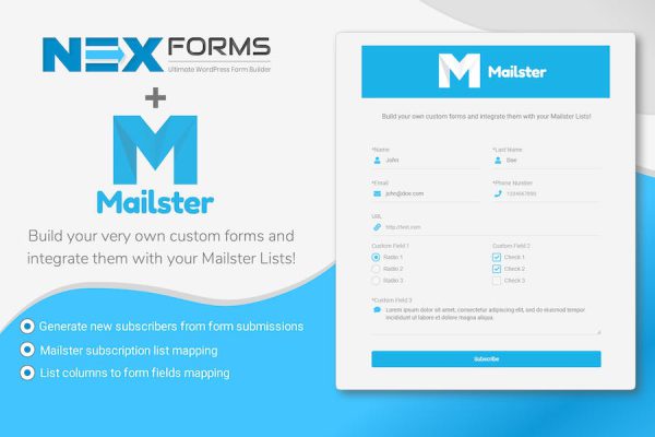 NEX-Forms - Mailster Add-on WordPress Eklentisi
